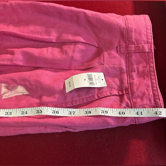 Gap Pink Linen wide baggy pants size 8 - Picture 3 of 4